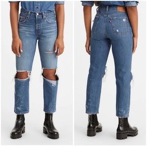 Levi's Women's 501 Original Premium Cropped Jeans in‎ Athens Ranks Size 24 x 26